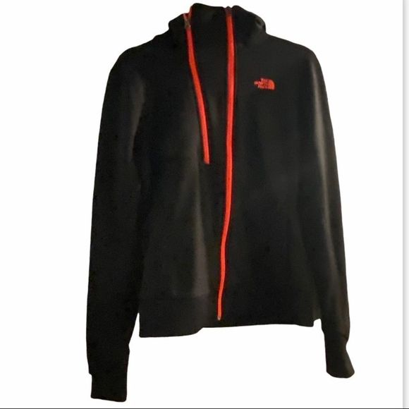 The North Face Jackets & Blazers - The North Face Black Orange Mid-Weight Full Zip Hooded Jacket Size Small